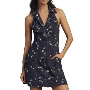 Maeve Navy Floral Mini Dress Size L NWT